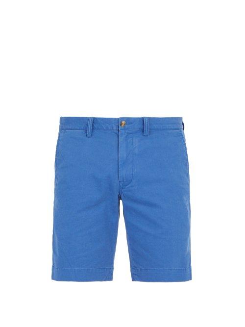Matchesfashion.com Polo Ralph Lauren - Tailored Cotton Blend Chino Shorts - Mens - Blue