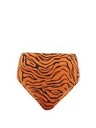 Matchesfashion.com Reina Olga - Hutton High-rise Tiger-print Bikini Briefs - Womens - Orange Print