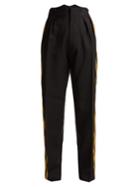 No. 21 Tartan-stripe Mohair-blend Trousers
