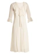 See By Chloé Tie-neck Ruffled Cotton-voile Dress