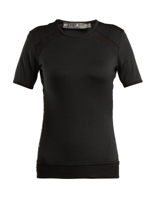 Matchesfashion.com Adidas By Stella Mccartney - Essential Panelled Performance T Shirt - Womens - Black