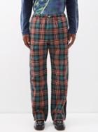 Ahluwalia - Dap Check-cotton Track Pants - Mens - Brown Blue