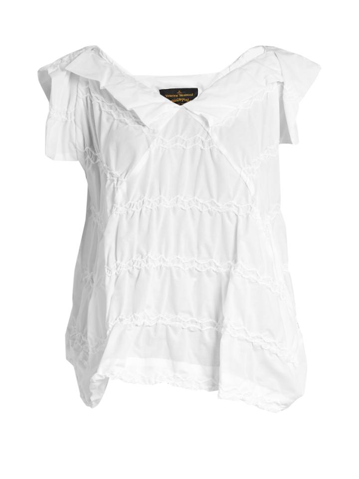Vivienne Westwood Anglomania Godet Zigzag-stitched Top