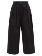 Matchesfashion.com Etro - Corsica Pleated Cotton-blend Twill Culottes - Womens - Black