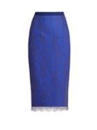Emilio De La Morena Ellen Lace-overlay Pencil Skirt