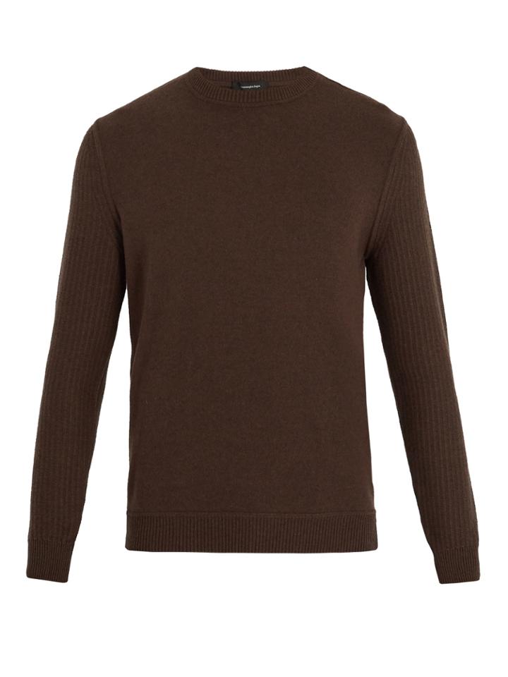 Ermenegildo Zegna Crew-neck Wool And Cashmere-blend Sweater