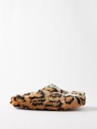 Marni - Leopard-print Faux-shearling Backless Loafers - Mens - Leopard Print