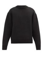 Matchesfashion.com Haider Ackermann - Drop-shoulder Fleece-wool Sweater - Mens - Black