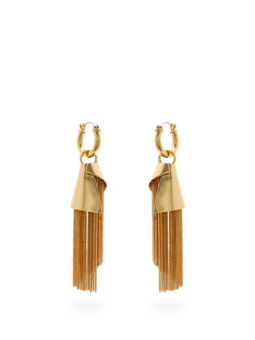 Matchesfashion.com Ellery - Amplifier Spiral Chain Earrings - Womens - Gold