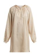 Matchesfashion.com On The Island - Floreana Silk Blend Dress - Womens - Cream Stripe