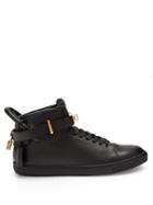 Matchesfashion.com Buscemi - Core Clip Leather High Top Trainers - Mens - Black