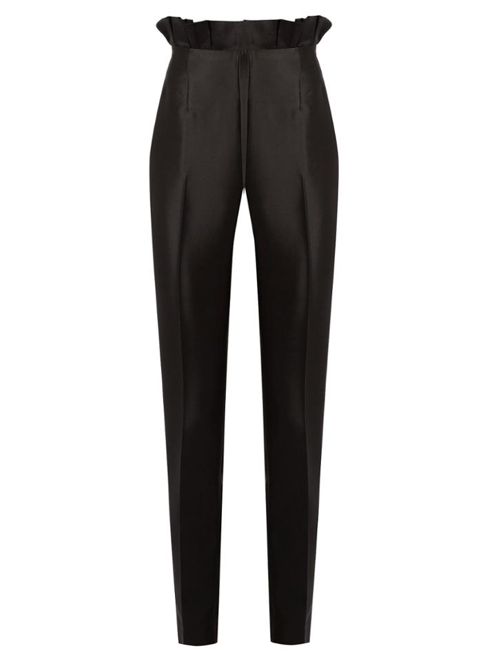 Gabriela Hearst Margarete Slim-leg Silk And Wool-blend Trousers