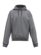 Matchesfashion.com Martine Rose - Logo Embroidered Cotton Hooded Sweatshirt - Mens - Grey