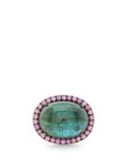 Matchesfashion.com Rosa De La Cruz - Tourmaline, Sapphire & 18kt Gold Ring - Womens - Green Multi