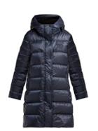Matchesfashion.com Burberry - Kington Hooded Quilted Down Coat - Womens - Navy