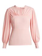 Emilia Wickstead Precious Gathered Crepe Blouse