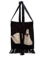 Matchesfashion.com Jw Anderson - Swan Intarsia Handmade Knit Bag - Womens - Navy