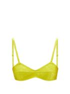 Gucci - Gg-embroidered Silk Top - Womens - Yellow