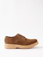 Grenson - Curt Suede Derby Shoes - Mens - Dark Brown
