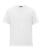 Matchesfashion.com Versace - Medusa Head Embroidered Cotton T Shirt - Mens - White