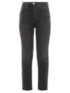 Matchesfashion.com Re/done Originals - High Rise Cropped Skinny Jeans - Womens - Dark Grey