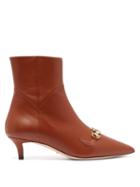 Matchesfashion.com Gucci - Zumi Leather Ankle Boots - Womens - Tan