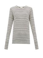 Matchesfashion.com Raey - Long Sleeved Striped Slubby Cotton Jersey T Shirt - Womens - Navy Stripe