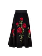 Dolce & Gabbana Rose-print Midi Skirt