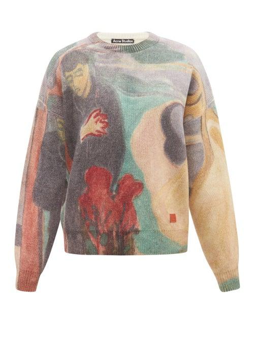 Acne Studios - Separation-printed Wool-blend Sweater - Mens - Multi