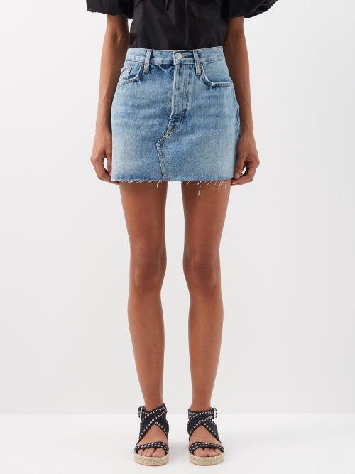 Re/done - 90s Denim Mini Skirt - Womens - Blue