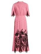Matchesfashion.com Attico - Beaded Crepe De Chine Dress - Womens - Pink