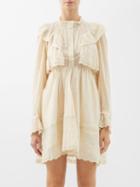 Isabel Marant Toile - Limpeza Embroidered Cotton-gauze Mini Dress - Womens - Ivory