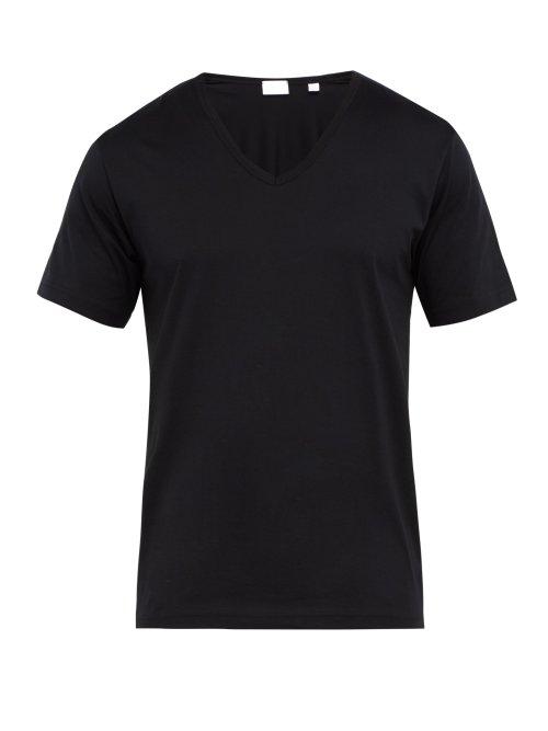 Matchesfashion.com Handvaerk - V Neck Cotton Pyjama Top - Mens - Black