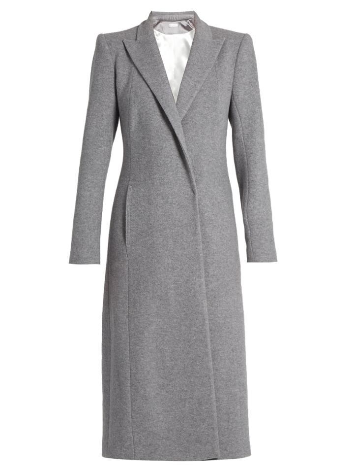 Carl Kapp Long Masera Peak-lapel Wool-blend Coat