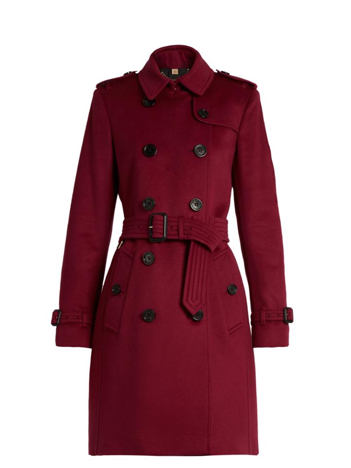 Burberry Kensington Wool And Cashmere-bend Trench Coat