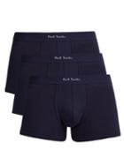 Matchesfashion.com Paul Smith - Set Of Three Cotton Blend Boxer Shorts - Mens - Navy