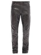 Matchesfashion.com Saint Laurent - Coated Slim-leg Jeans - Mens - Black