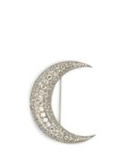 Matchesfashion.com Isabel Marant - Strass Embellished Moon Brooch - Womens - Crystal