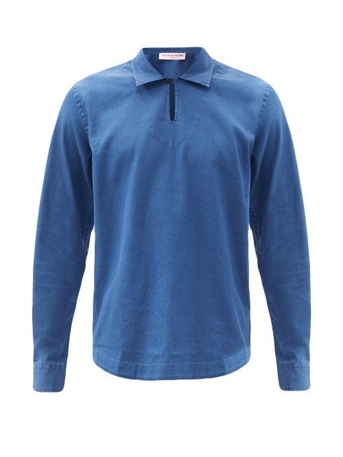 Matchesfashion.com Orlebar Brown - Philips Chambray-denim Shirt - Mens - Indigo