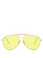 Matchesfashion.com Acne Studios - Aviator Sunglasses - Mens - Gold