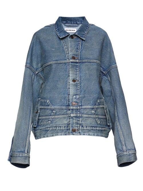 Balenciaga - Deconstructed Oversized Denim Jacket - Womens - Light Denim