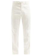 Matchesfashion.com Frescobol Carioca - Tencel-blend Twill Straight-leg Trousers - Mens - Cream