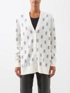 Burberry - Tb-jacquard Wool-blend Cardigan - Womens - Cream