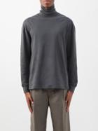 Lemaire - Roll-neck Merino Sweatshirt - Mens - Dark Grey