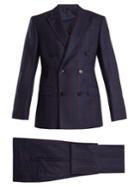 Connolly Double-breasted Checked Wool Suit