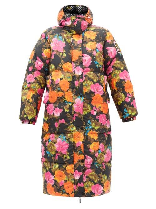 Richard Quinn - Ditsy Arctic Reversible Quilted Floral-print Coat - Womens - Brown Multi