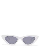 Matchesfashion.com Le Specs - X Adam Selman The Last Lolita Cat Eye Sunglasses - Womens - White Black