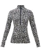 Matchesfashion.com Goldbergh - Lilja Leopard-print Jersey Base-layer Jacket - Womens - Leopard