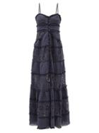 Isabel Marant - Drake Broderie-anglaise Cotton-blend Dress - Womens - Navy