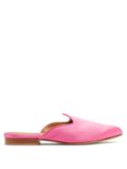 Matchesfashion.com Le Monde Beryl - Venetian Backless Satin Slipper Shoes - Womens - Pink